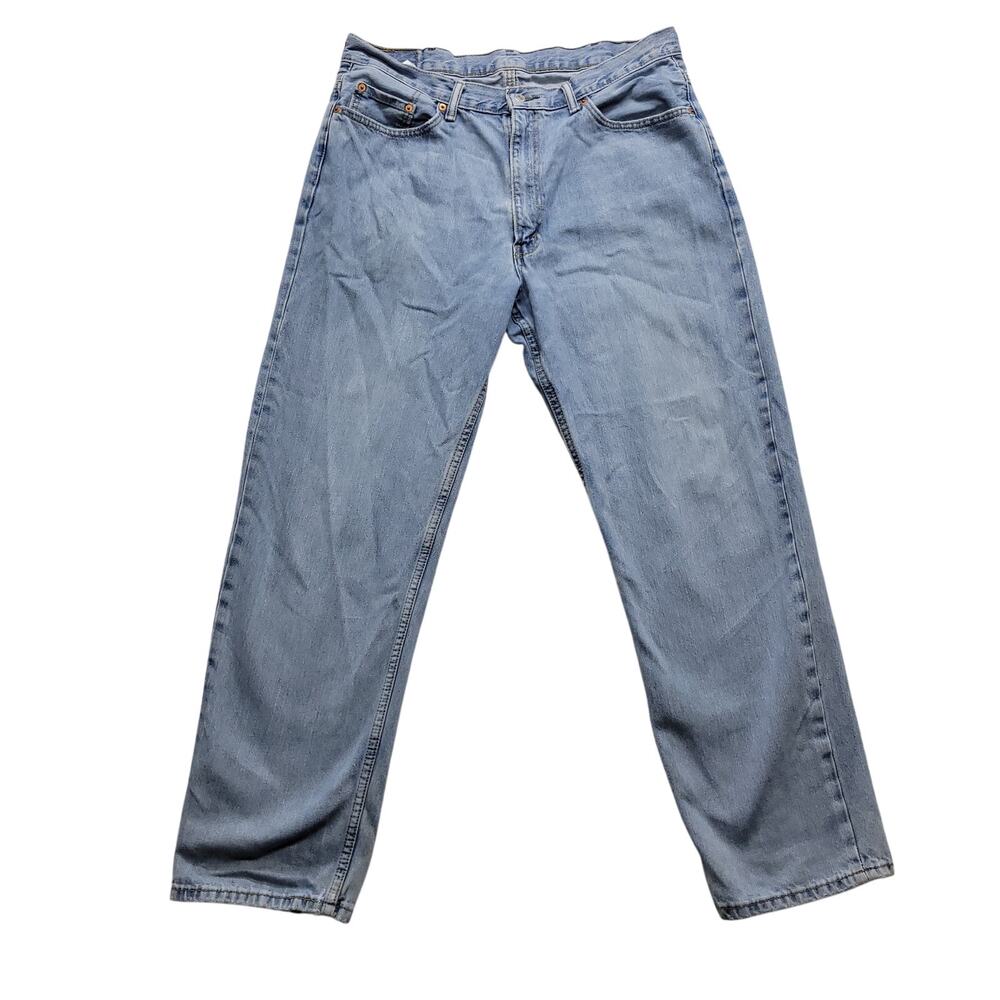 Levi's 550 Relaxed Fit Jeans Mens 38x32 Light Wash Blue Denim Straight Leg
